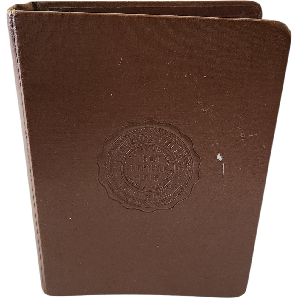 Vintage Trussell H 74 CAL Lynchburg College Binder‎ Journal Portfolio Embossed